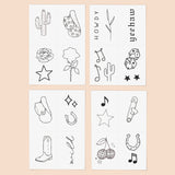 INKED by Dani temporary tattoo Disco cowgirl pack - Liberty in Love