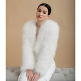 Ivory feather bridal jacket - Liberty in Love