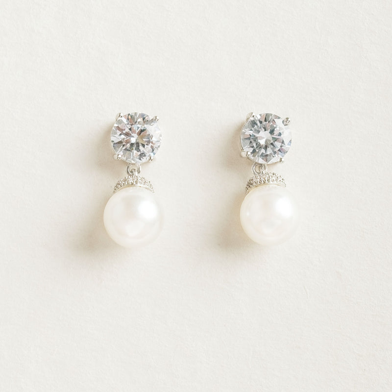 Kitty pearl drop earrings