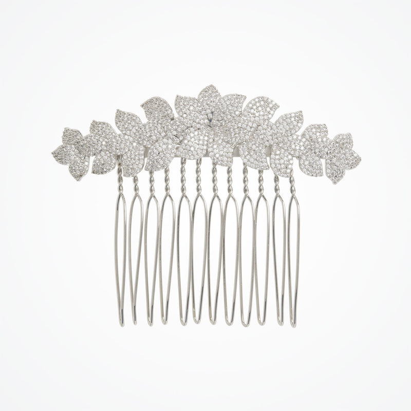 Lyric I pavé crystal leaves hair comb - Liberty in Love