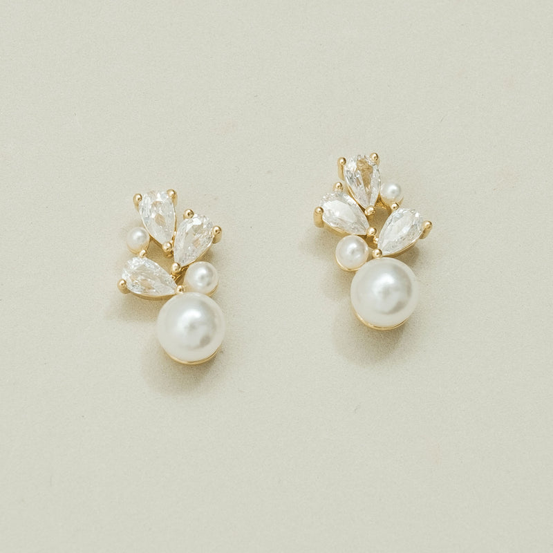 Miko pearl and crystal earrings