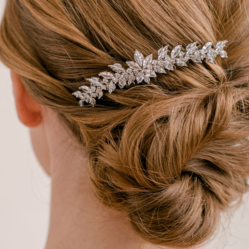 Ren clustered crystal leaves hair comb - Liberty in Love