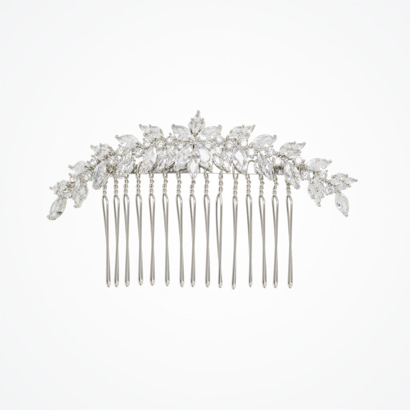 Ren clustered crystal leaves hair comb - Liberty in Love