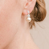 Riva pearl drop earrings (silver) - Liberty in Love