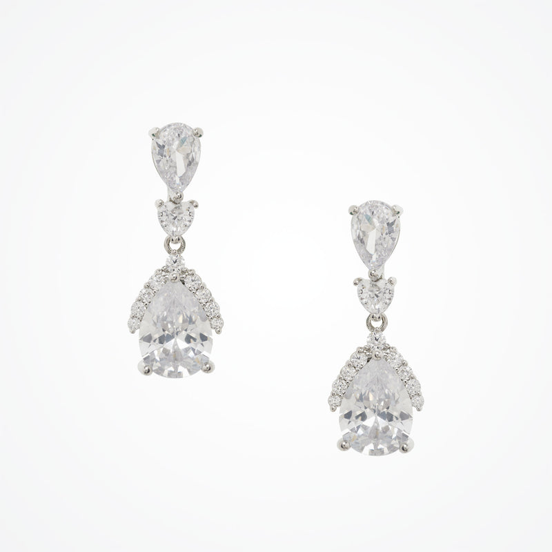 Rosa crystal teardrop earrings - Liberty in Love