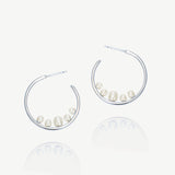 Sofia hoop pearl embellished earrings - Liberty in Love