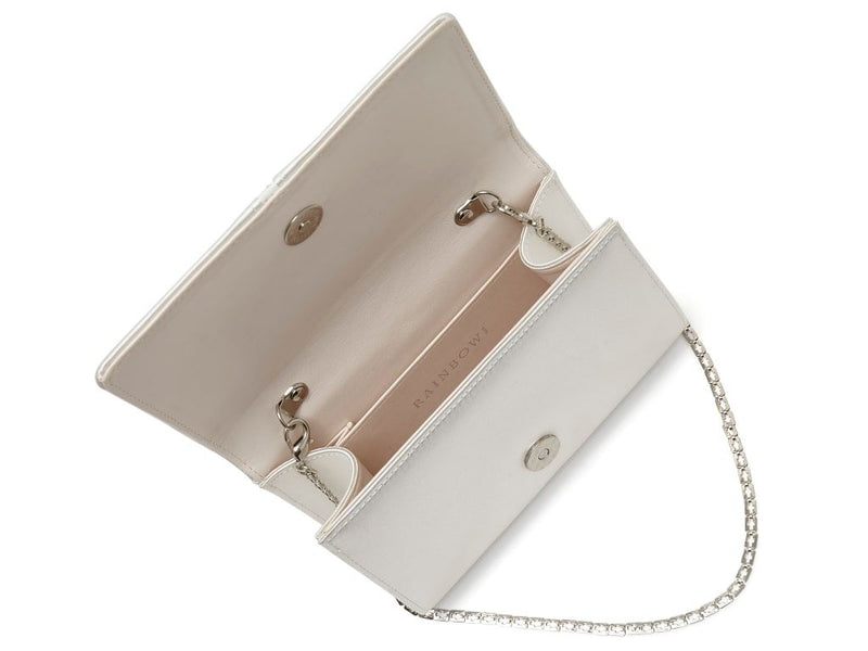 Claudia ivory satin embellished bridal clutch bag - Liberty in Love