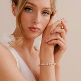 Abigail dusky pink pearl and diamante bracelet - Liberty in Love