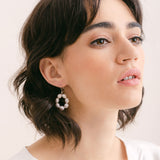 Baroque pearl hoop drop earrings (silver) - Liberty in Love