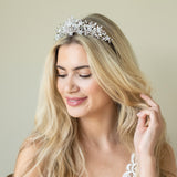 Samira crystal and pearl enamelled floral tiara - Liberty in Love