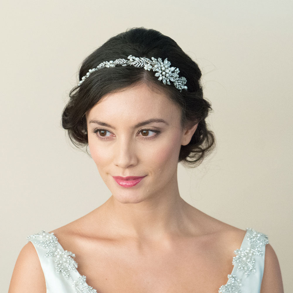 Vintage-inspired starburst pearl and crystal headband | Barcelona ...