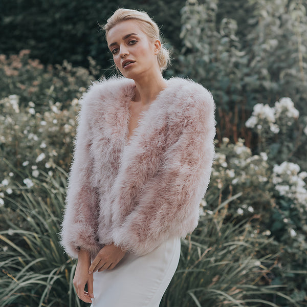 Blush fluffy store jacket