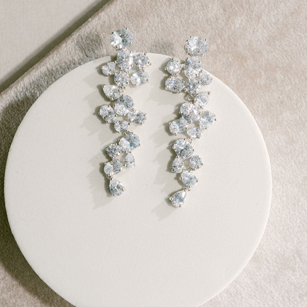 Crystal bridal statement earrings | Cruz – Liberty in Love