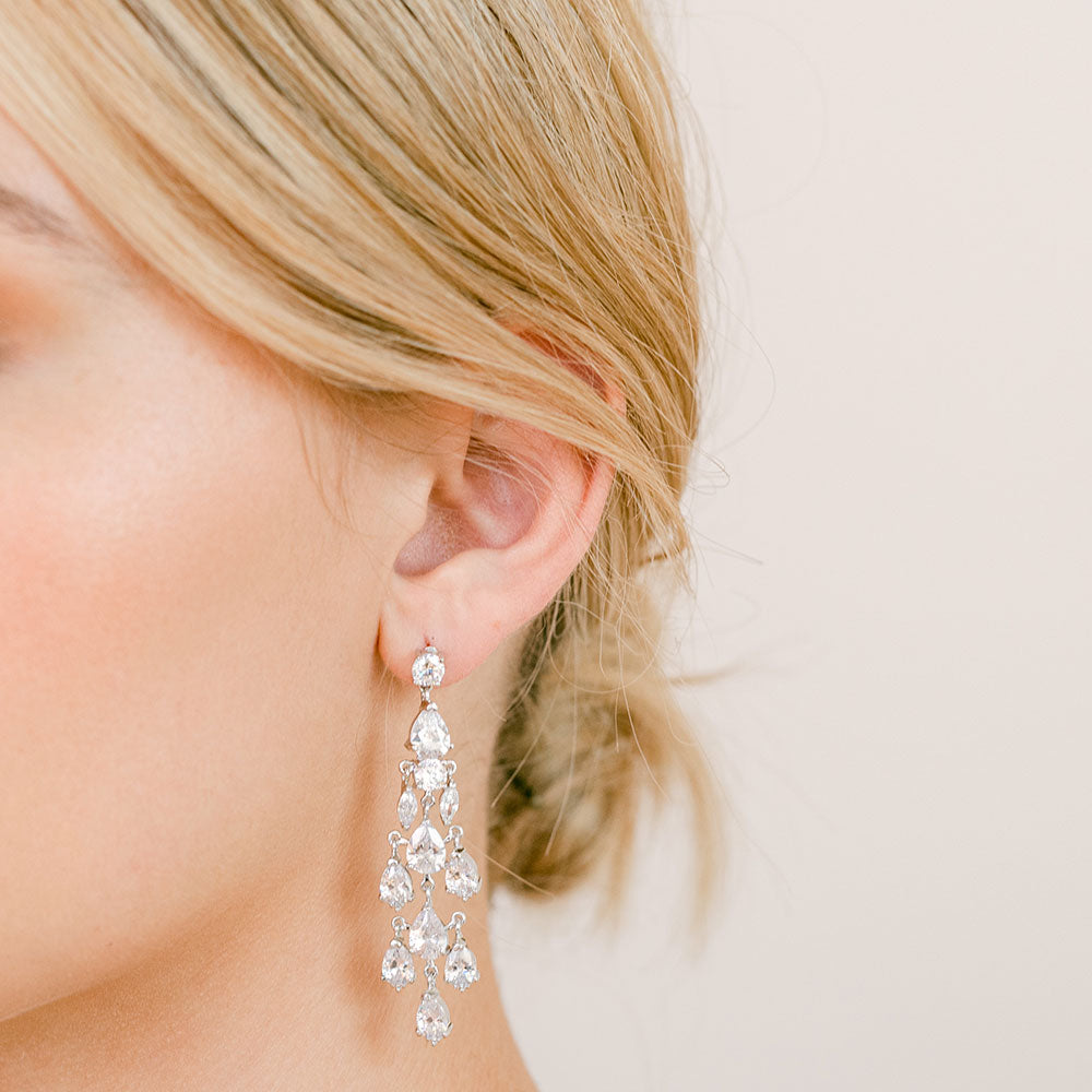 Genevieve crystal chandelier earrings Liberty in Love