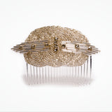 Silver beaded deco bridal comb - Liberty in Love