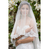 Knightsbridge beaded lace two tier veil - Liberty in Love