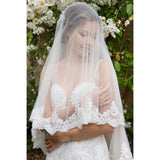 Knightsbridge beaded lace two tier veil - Liberty in Love