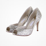 Tamara silver sequin peep-toes - Liberty in Love